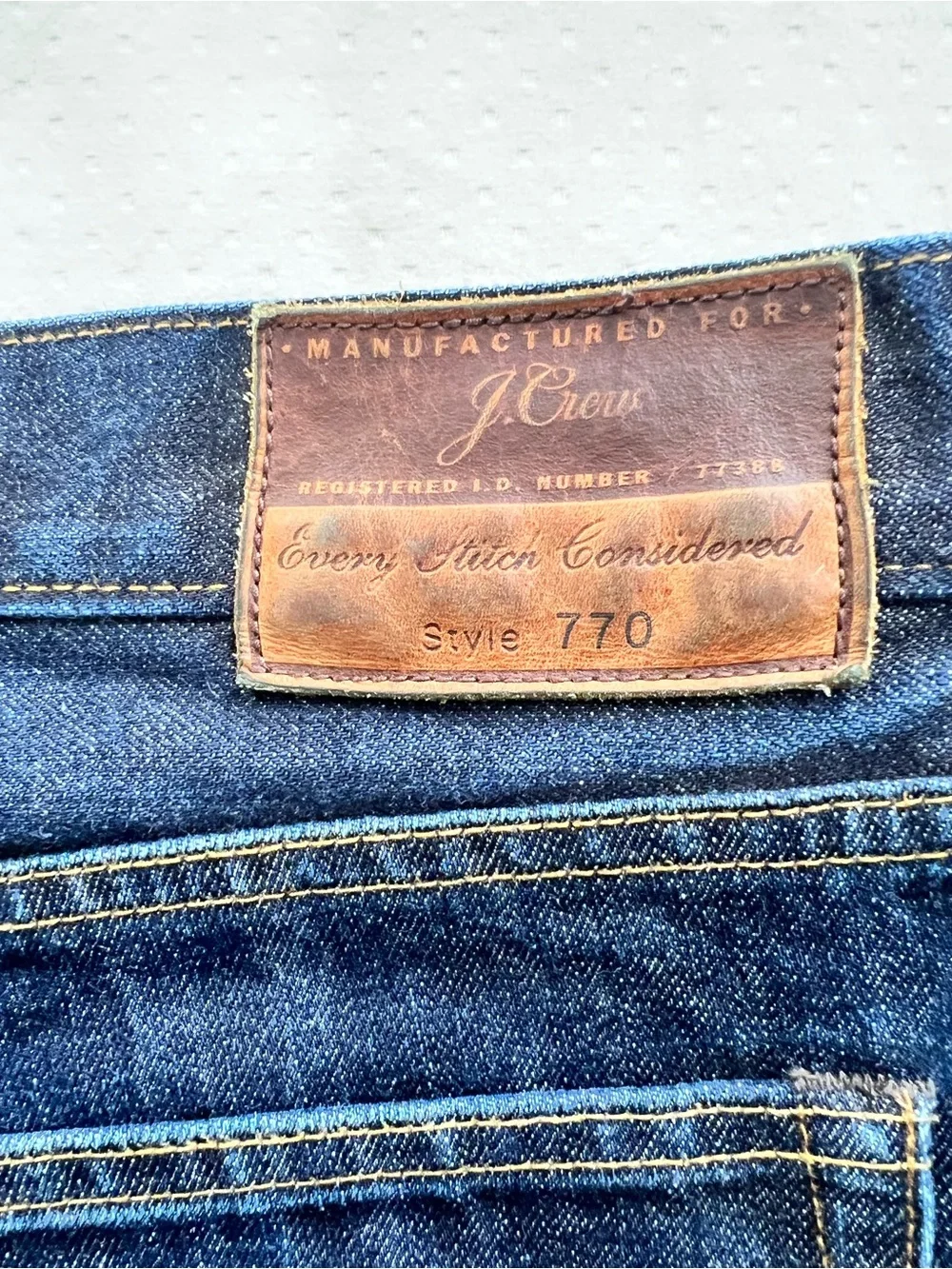 J. Crew Slim Straight Jeans in Dark Indigo